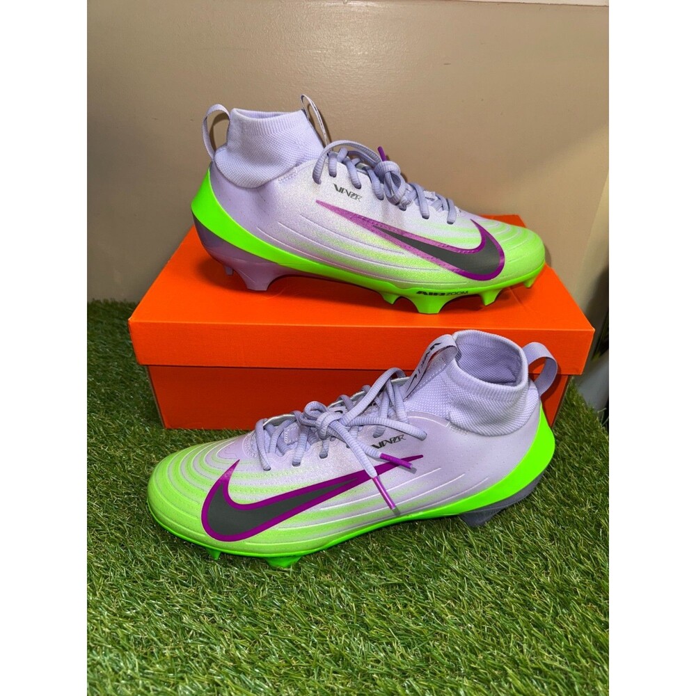 Mens 10 Nike Zoom Air Vapor Pro 1 NRG Football Cleats Purple-Green IB8250-500